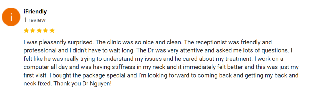 Chiropractic Carrollton TX Testimonial