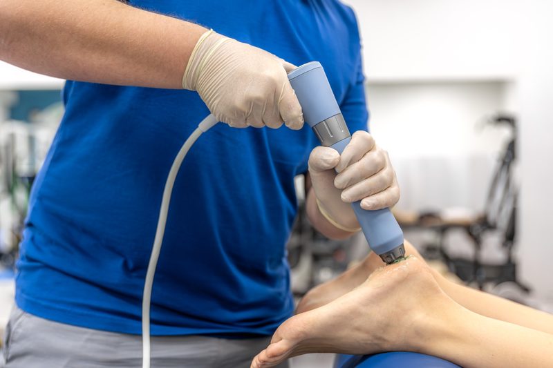 Treatment room at Dallas Spine Center in Carrollton, TX where shockwave therapy is performed