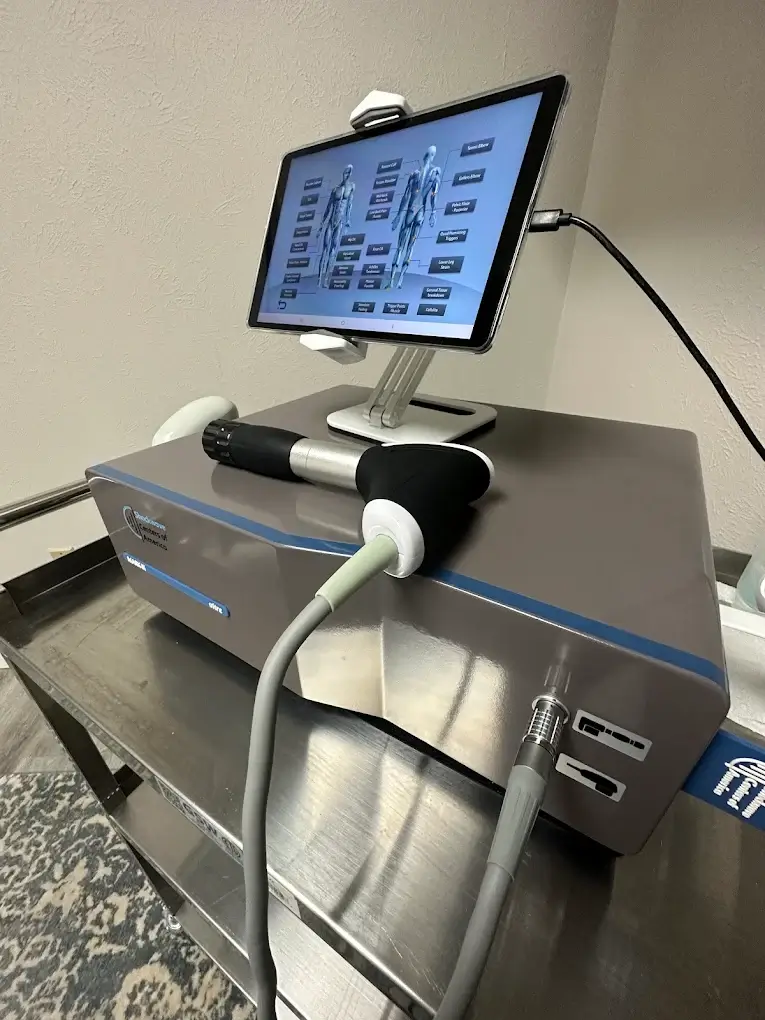 Shockwave therapy equipment at Dallas Spine Center
